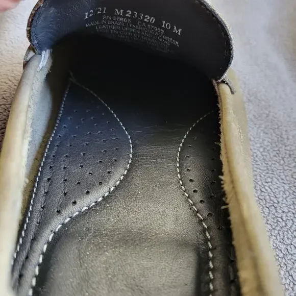 NORDSTROM RACK Shoes Loafers Mens 10M Beige Leather Buckle Slip On M23320 - Picture 11 of 12